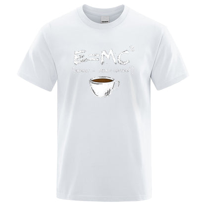 Men's Funny Graphic Tee - Energy = Milk and Coffee