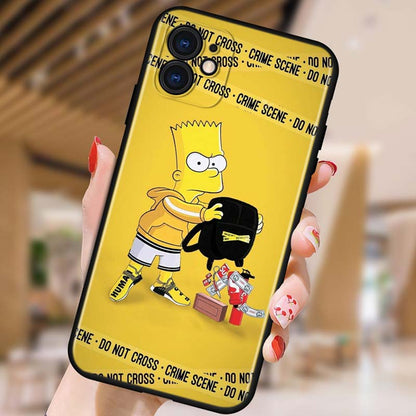 Silicone iPhone Case of The Simpsons - iPhone 11 & 12 Range
