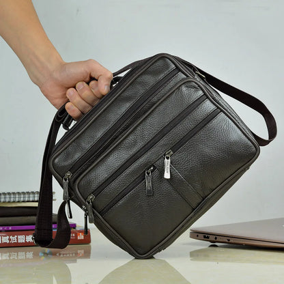 Genuine Leather Men's Office Shoulder Bag