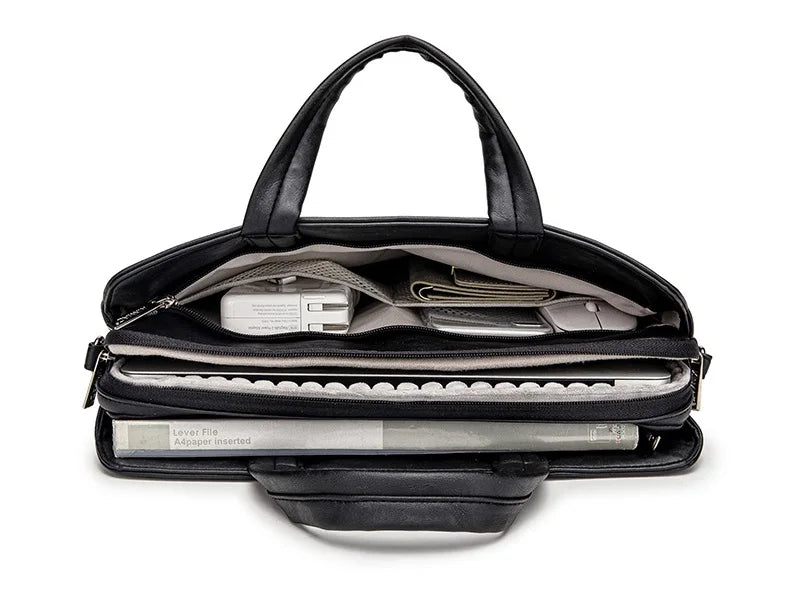 Kinmac PU Leather Work Laptop Bag