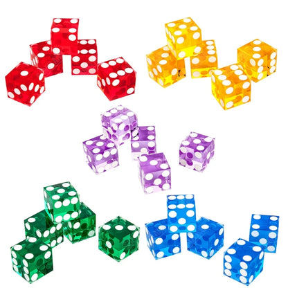 5pcs High-grade Acrylic Transparent Dice Set
