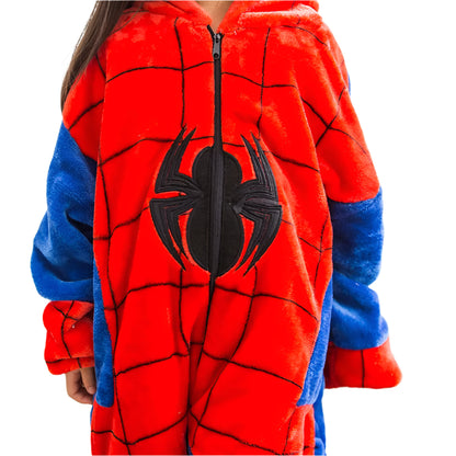 Kids & Adults Fluffy Sleepwear Onesie of Spiderman
