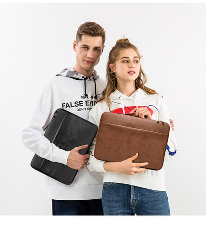 Kinmac Shockproof Laptop Bag - PU Leather