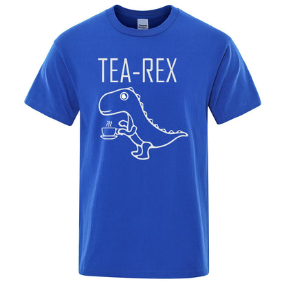 Tea Rex Funny Dinosaur T-Shirt – Unisex Cotton Tee