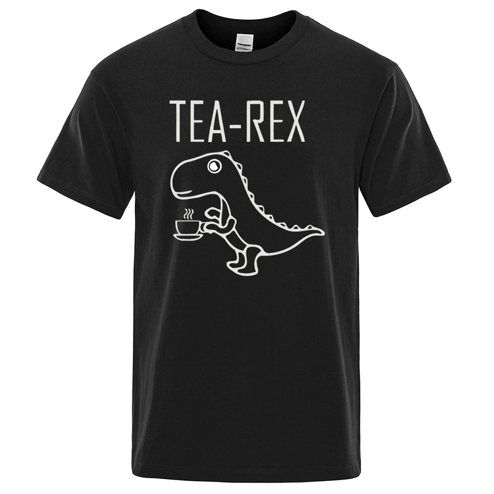 Tea Rex Funny Dinosaur T-Shirt – Unisex Cotton Tee