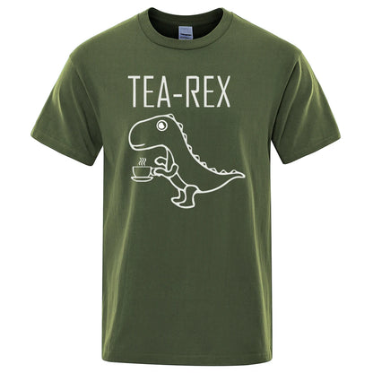 Tea Rex Funny Dinosaur T-Shirt – Unisex Cotton Tee