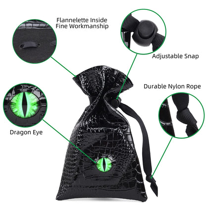 Drawstring Dice Bag with Dragon Eye