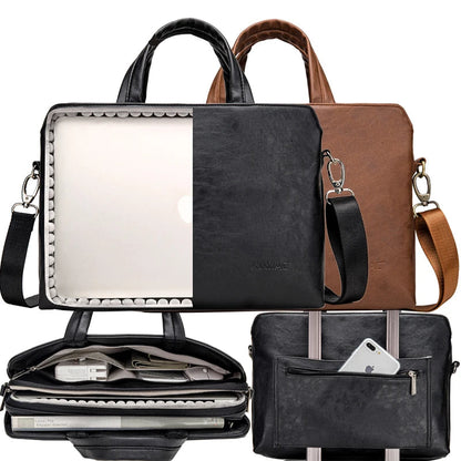 Kinmac PU Leather Work Laptop Bag