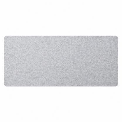 Light grey felt desk mat with non-slip backing