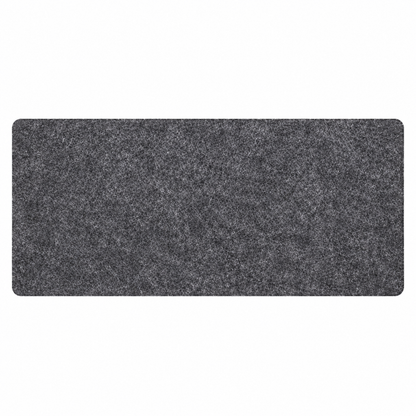 Medium grey felt desk mat with non-slip backing