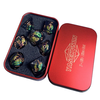 Suspended Eyeball 7 Piece Resin Dice Set