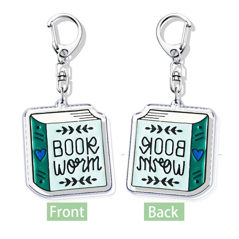 Book Lover Acrylic Keychains