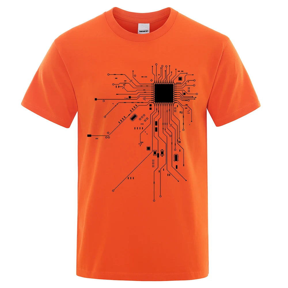 CPU Circuit Board Graphic T-Shirt – Unisex Cotton Tee