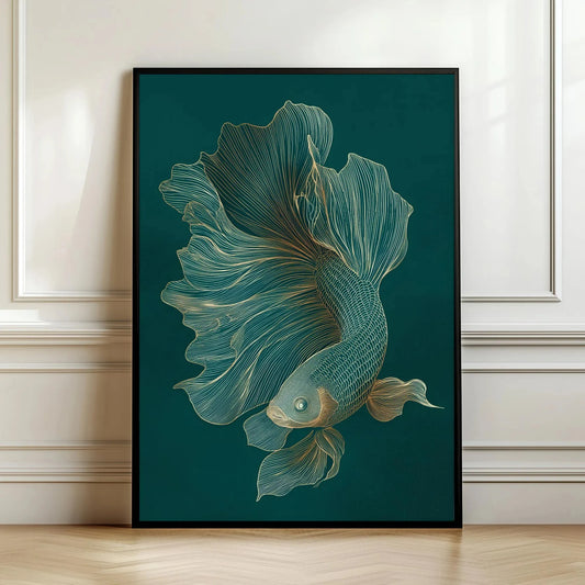 Yin Yang Japanese Koi Canvas Wall Art