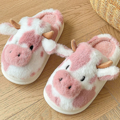 Adult Novelty Cow Indoor Slippers