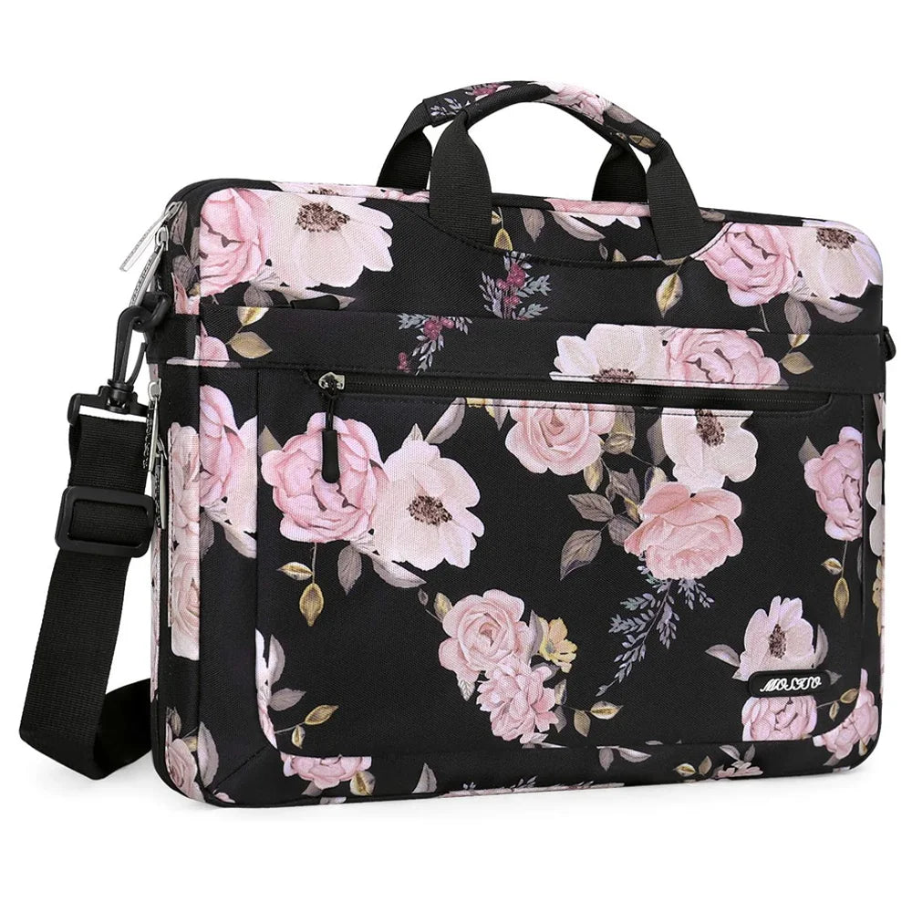 Mosiso Solid Colour Office Laptop Shoulder Bag