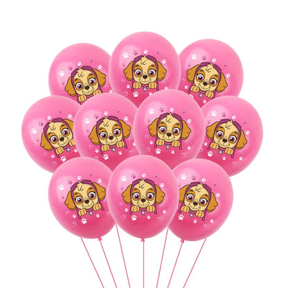 Birthday Party Balloon Set (10pc) of Paw Patrol