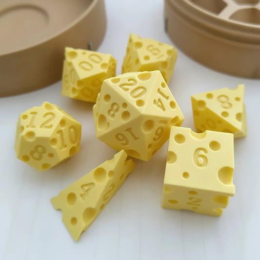 Cheese Themed 7pc Dice Set