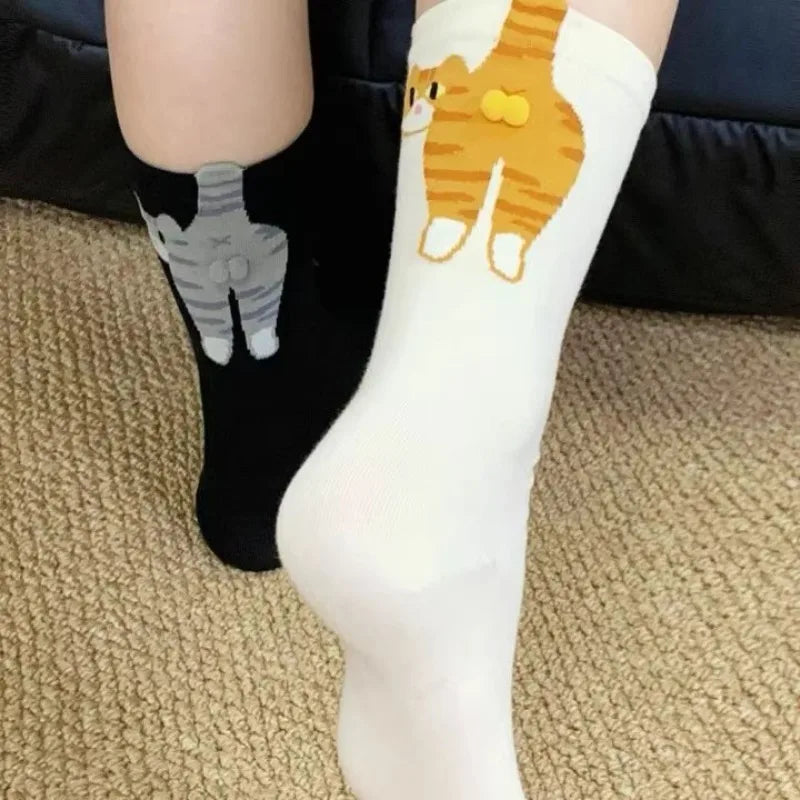 Cat Balls Funny Novelty Adult Socks