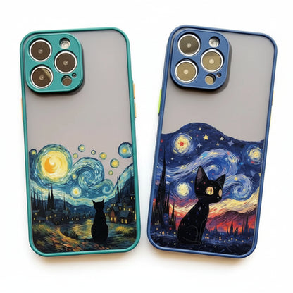 Black Cat Artistic Night Phone Case (for iPhone)