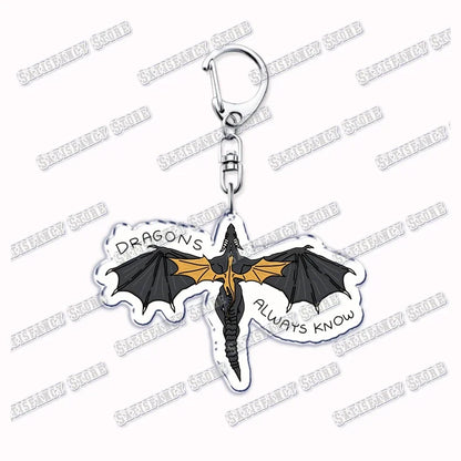 Fourth Wing Basgiath Dragon Keychain