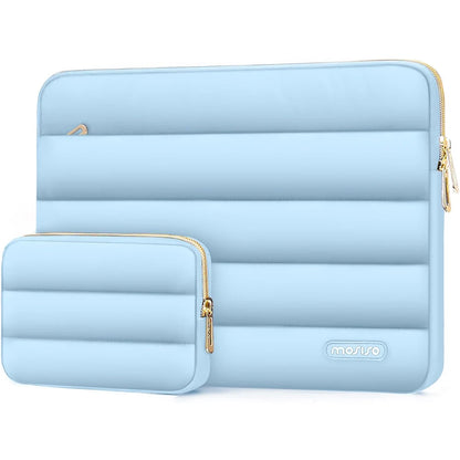 Mosiso Puffy Laptop Bag and Pouch Combo