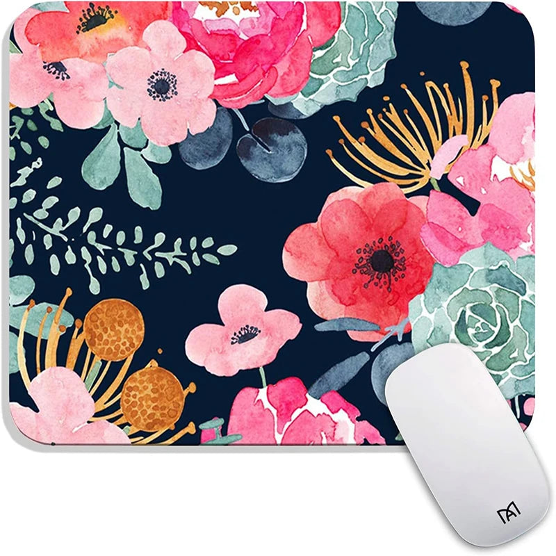 Floral Rectangle Mouse Pads