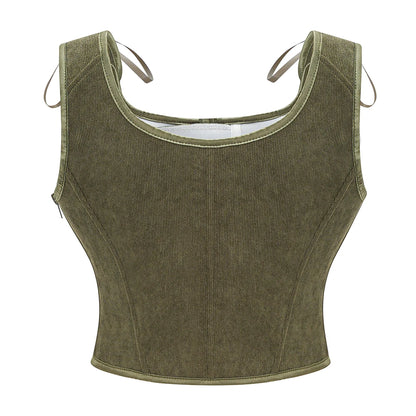 Victorian/Medieval Lace-Up Corset Women's Costume Top