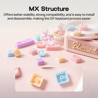 KiiBOOM Meow Pudding Cat Keycap Set 134 pc