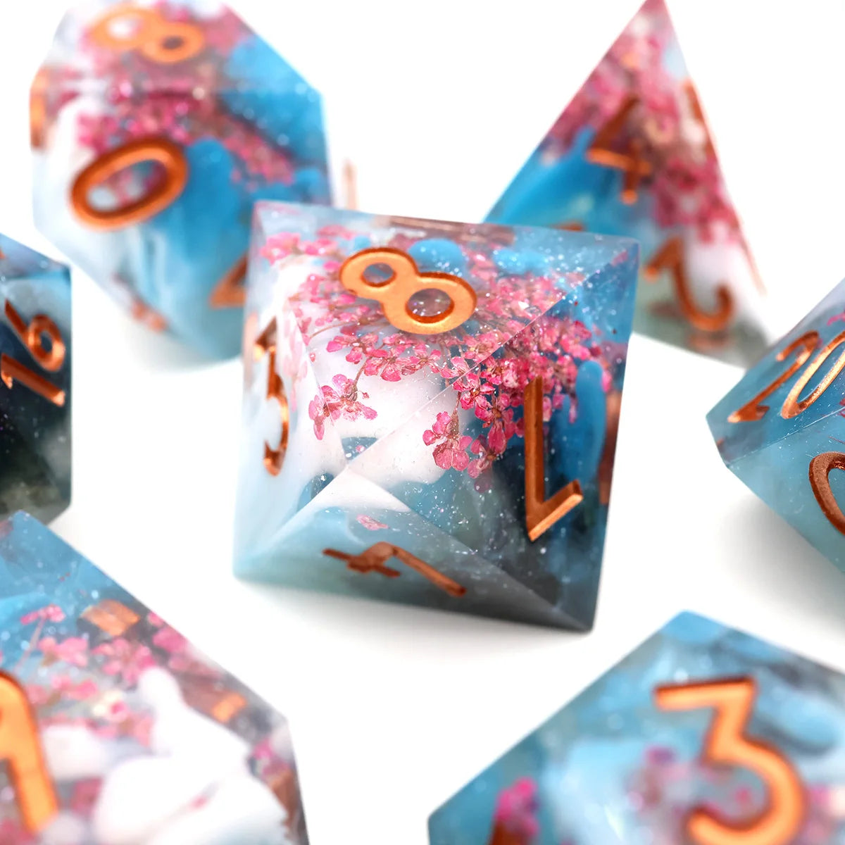 Floral Resin DND Dice Set