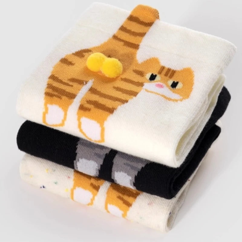 Cat Balls Funny Novelty Adult Socks