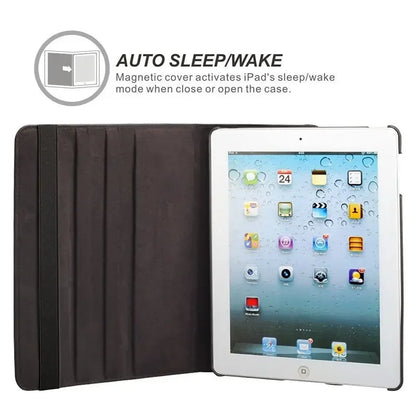 Faux Leather iPad Case with Stand and 360 degree Rotation | iPad