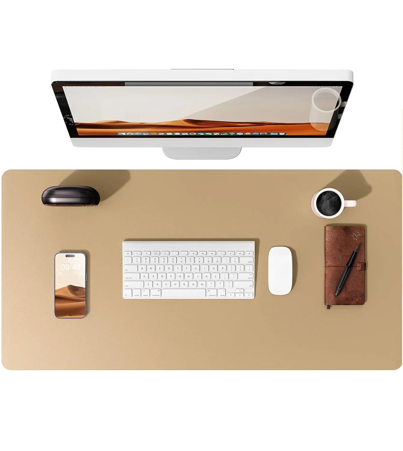 Large Colourful PU Leather Office Desk Mat