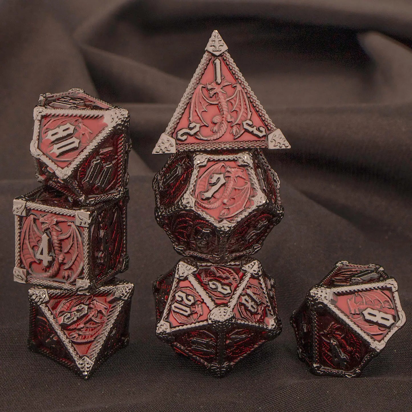 Dungeons and Dragons Metal Dice Set