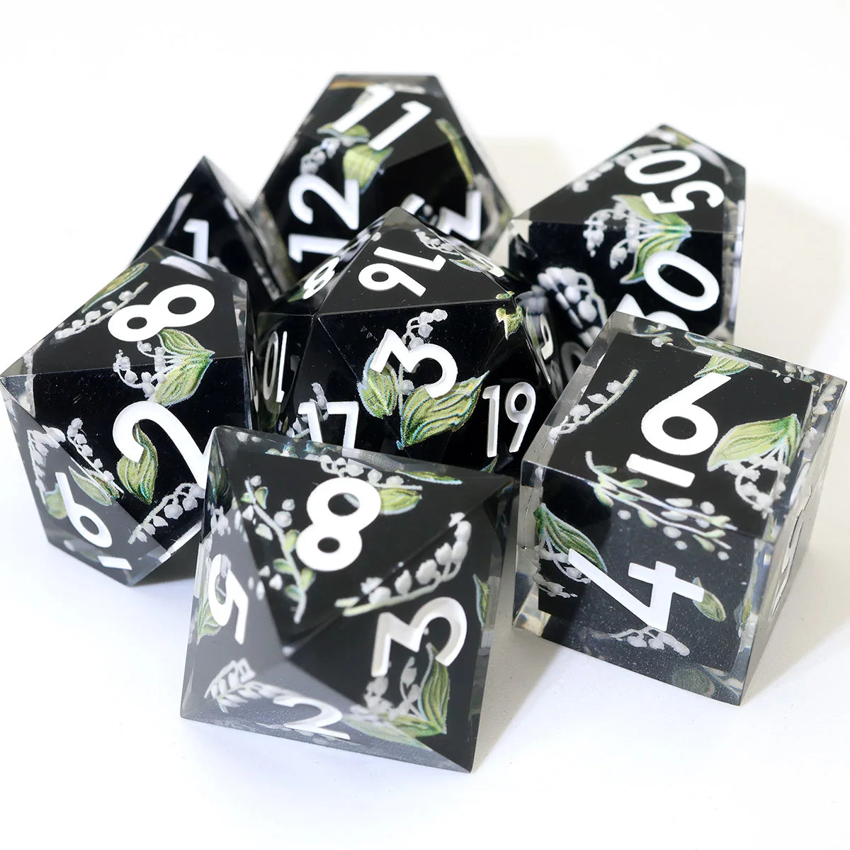 Floral Resin DND Dice Set