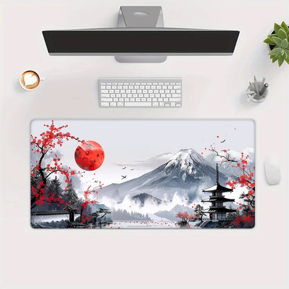 Cherry Blossom Landscape Desk and Keyboard Mat