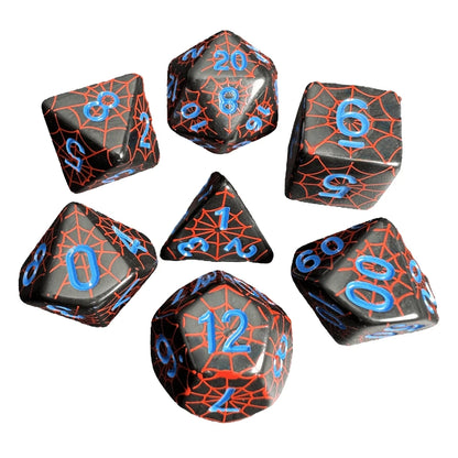 Spiderweb 7 Piece DND Dice Set