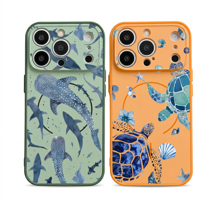 Whale Pattern Magnetic iPhone Case – MagSafe Compatible