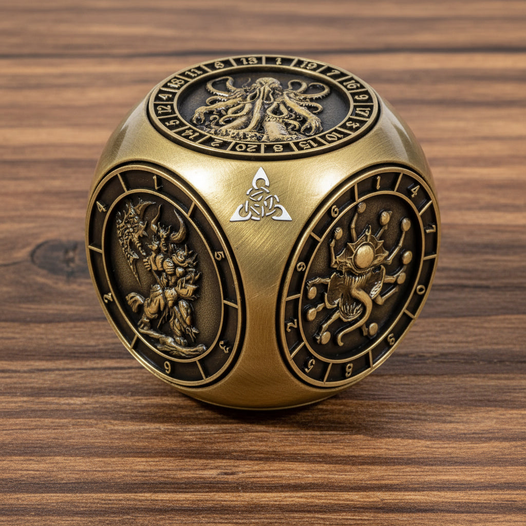Dragon 3D Relief Metal DND Dice Set