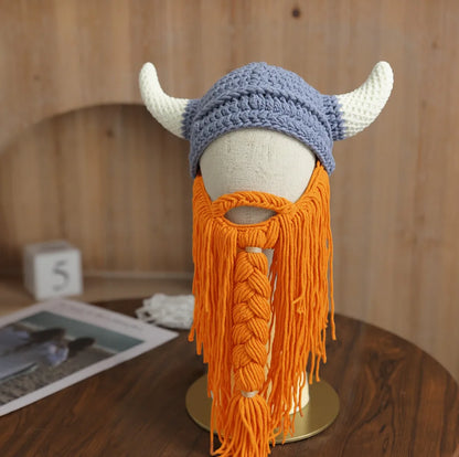 Viking Warrior Knit Beanie – Unisex Winter Hat