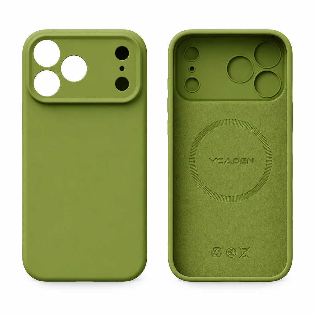 Green liquid silicone case for iPhone