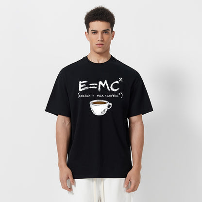 Men's Funny Graphic Tee - Energy = Milk and Coffee