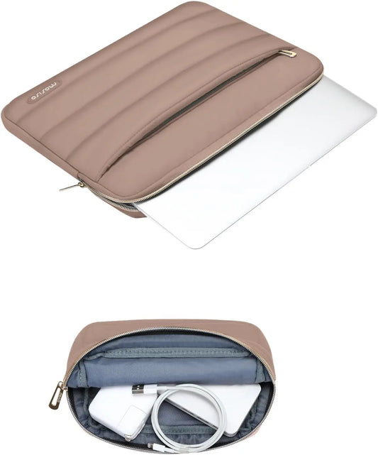 Mosiso Puffy Laptop Bag and Pouch Combo