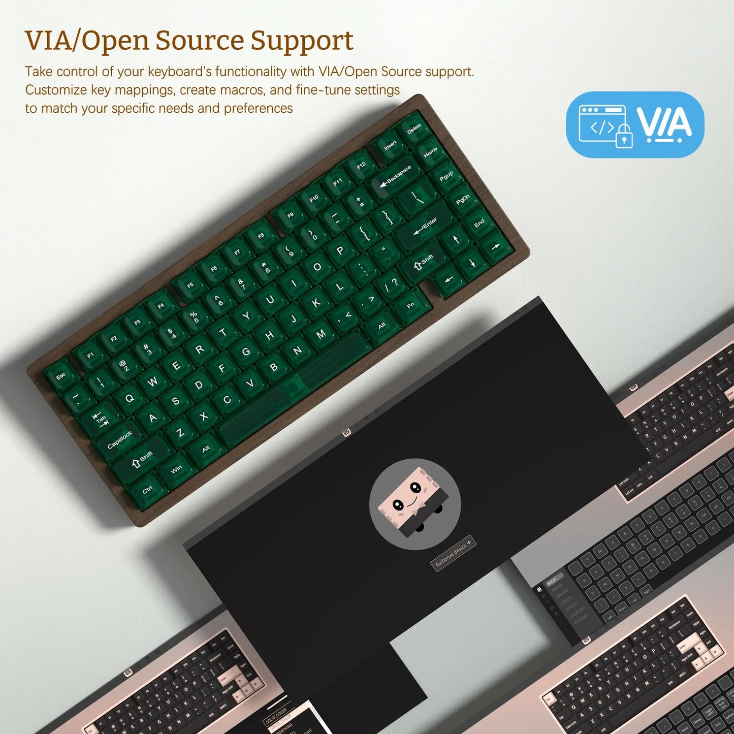 Womier WD75 Wooden Gaming Mechanical Keyboard