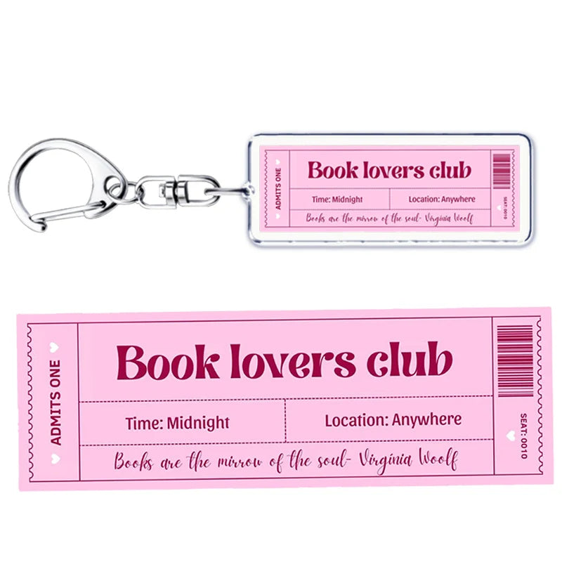 Book Lover Acrylic Keychains