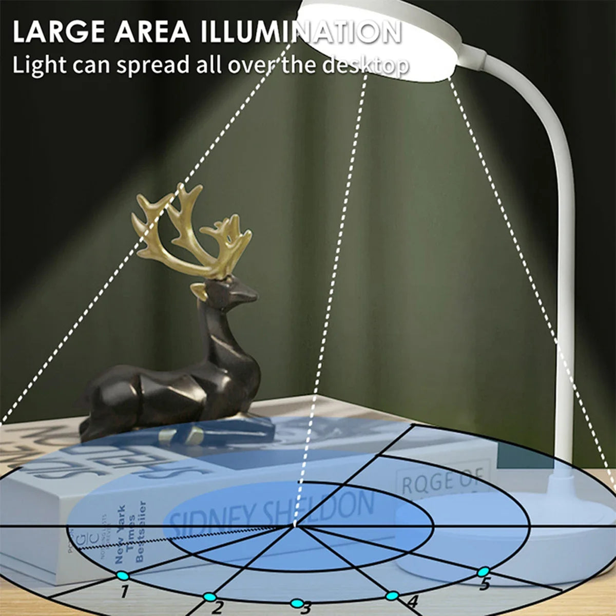 Portable LED Tri-Colour Desk Lamp