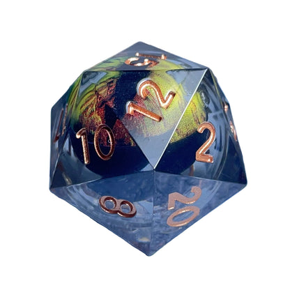 Suspended Eyeball 7 Piece Resin Dice Set