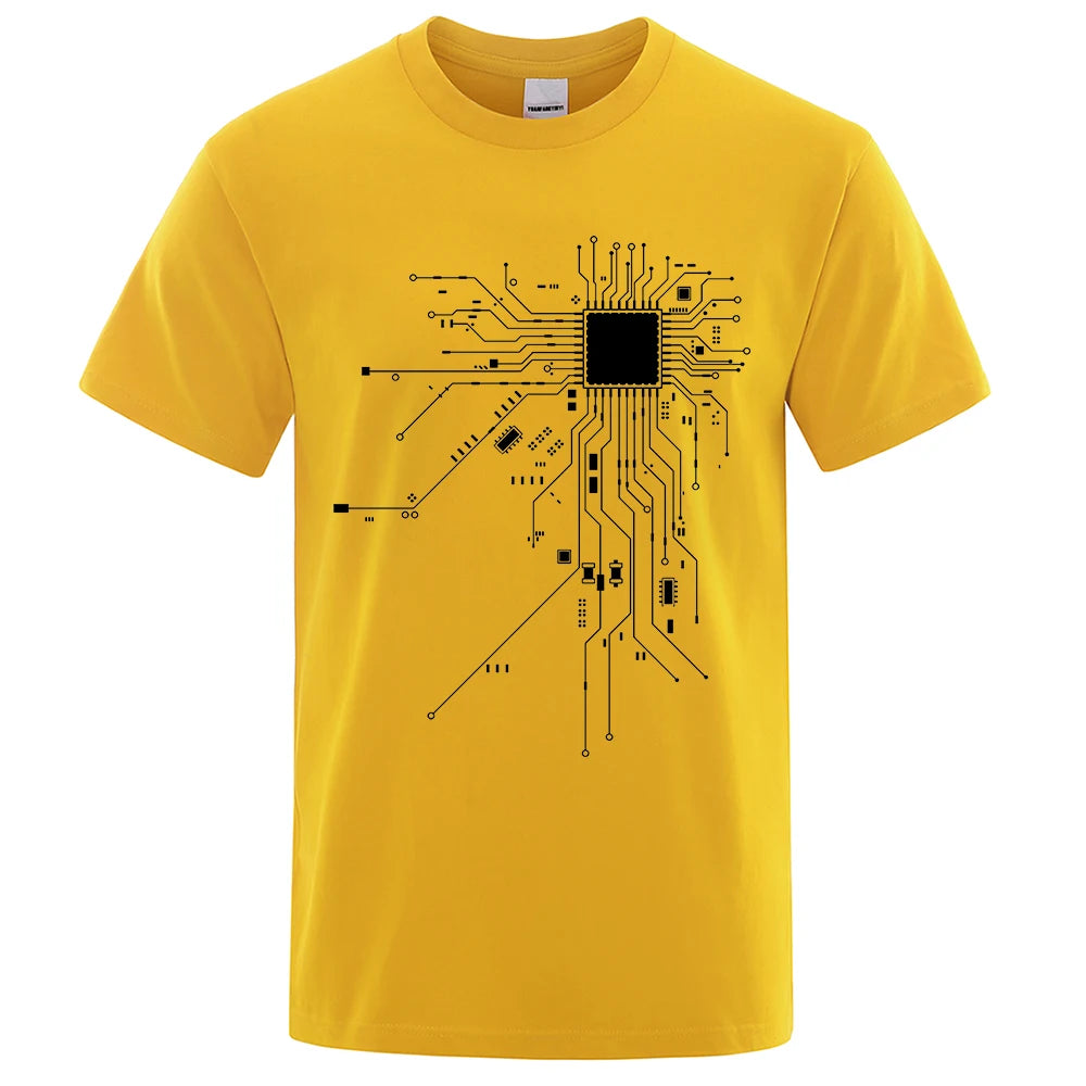 CPU Circuit Board Graphic T-Shirt – Unisex Cotton Tee