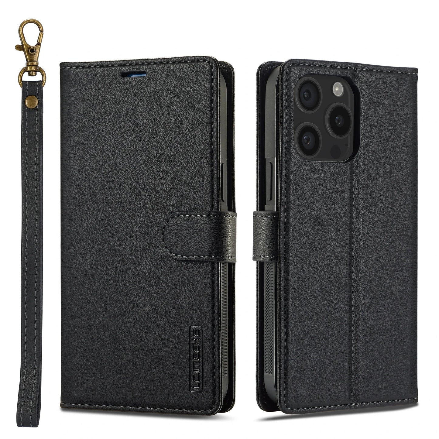 2 in 1 Leather Flip Removable iPhone Case