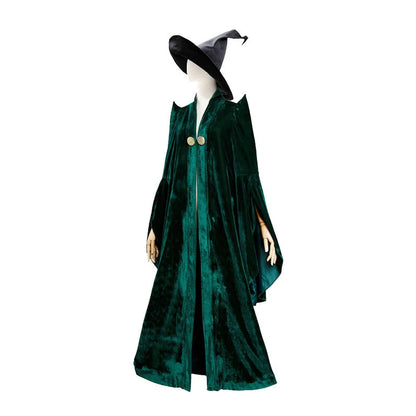 Velvet Witch Cloak & Hat Costume for Adults